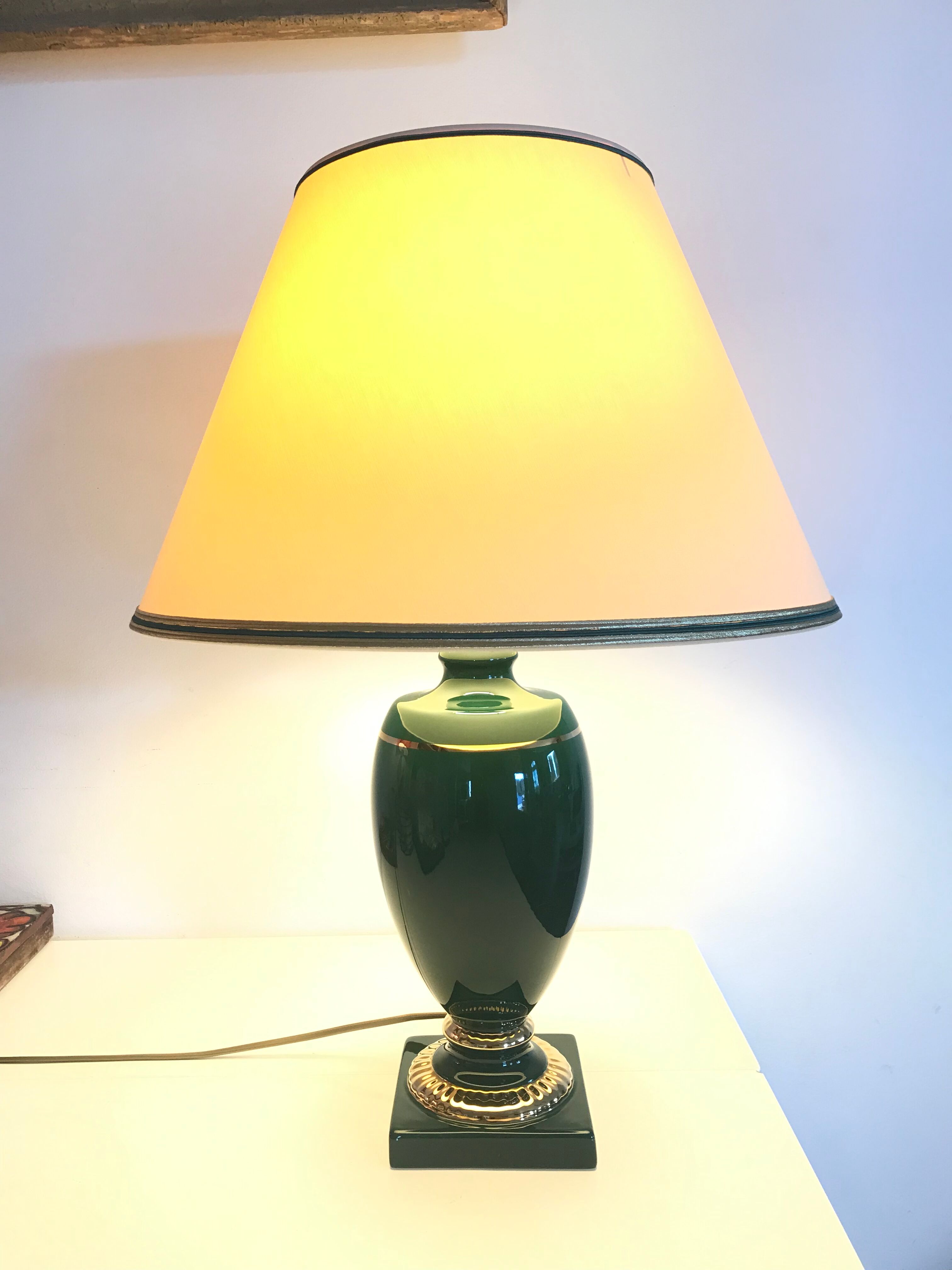 Lampe année 70 céramique signature Louis Drimmer