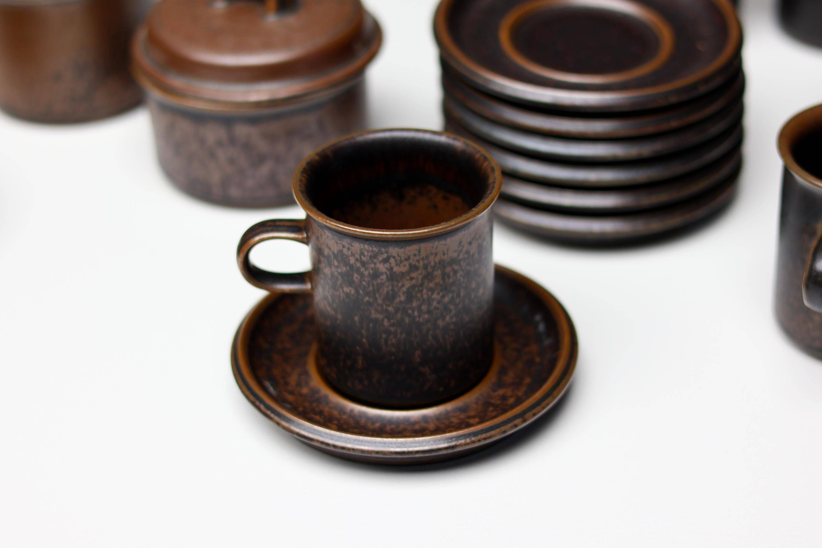 Set Arabia Ruska 24 pieces - 1970 Finnish Earth & Fire