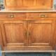Vintage Parisian buffet with 2 bodies in white poplar wood