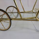 Elegant food trolley - brass - vintage.