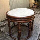 Ottoman wicker and rattan Roche Bobois