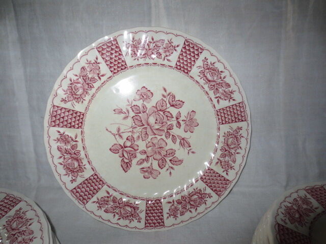 Pink English China plates