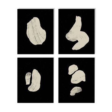 4 impressions giclées abstraites, ensemble de quatre, A3