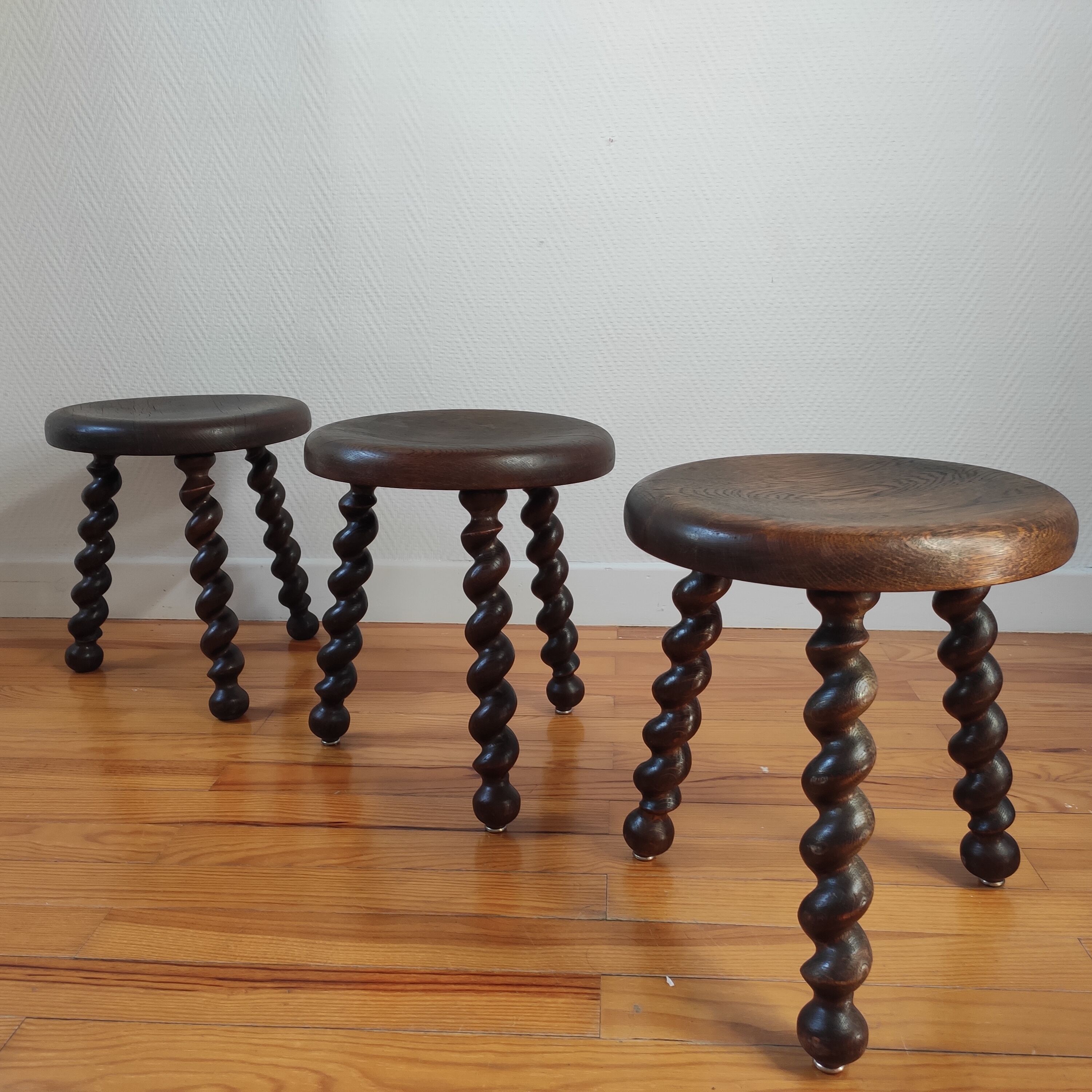 Brutalist tripod stools