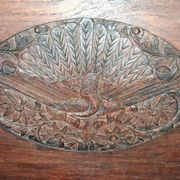 Ethnic carved wooden worker's furniture