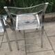 Plexiglass and chrome metal design folding chairs