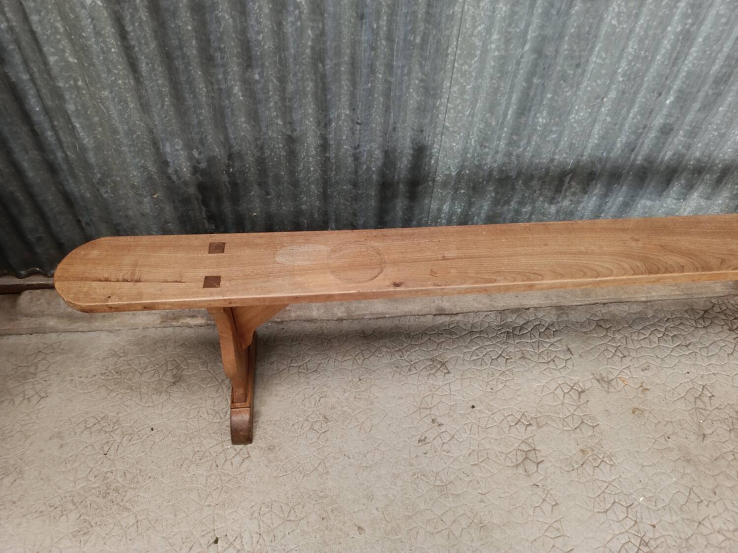 Solid wood farm bench (cherry)