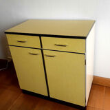 Lemon yellow formica sideboard 1960