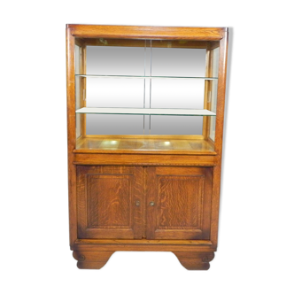 Art Deco display cabinet with sliding glass doors