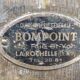 Old wooden stepladder stamped