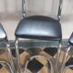 Chaise tabouret de bar chrome 1980