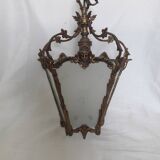 Bronze and glass pendant light