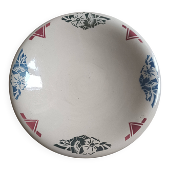 Low Badonviller Art Deco Compote Dish