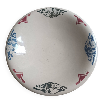 Low Badonviller Art Deco Compote Dish