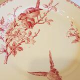 Plate with decoration of flowers and birds