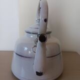Antique enamelled kettle, Japy.