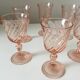 6 rosaline liqueur walking glasses