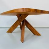 French early edition Aban T35C table in elm attributed to Pierre Chapo, 1970s