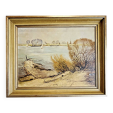 Oil on canvas signed K. Mattern 1954 lake landscape - 512024