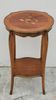 Selette pedestal side table Louis XV style with decorated marquetry and rosewood - 1900s