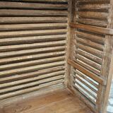 Ancien comptoir de boutiquier en teck birman
