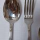 37-piece cutlery set in silver metal with Art Deco decor in box