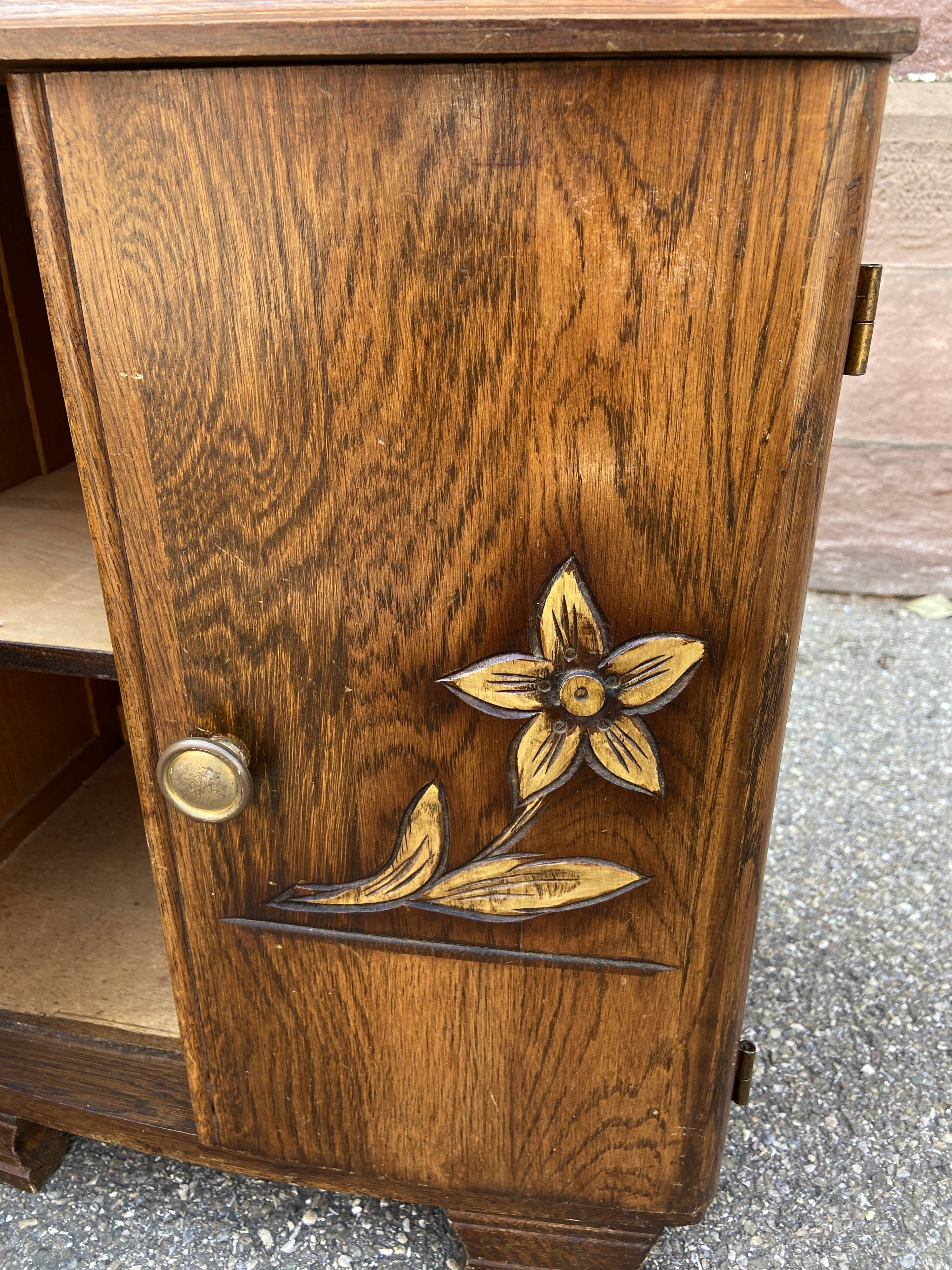 Pair of vintage Art Deco bedside tables from the 1950s