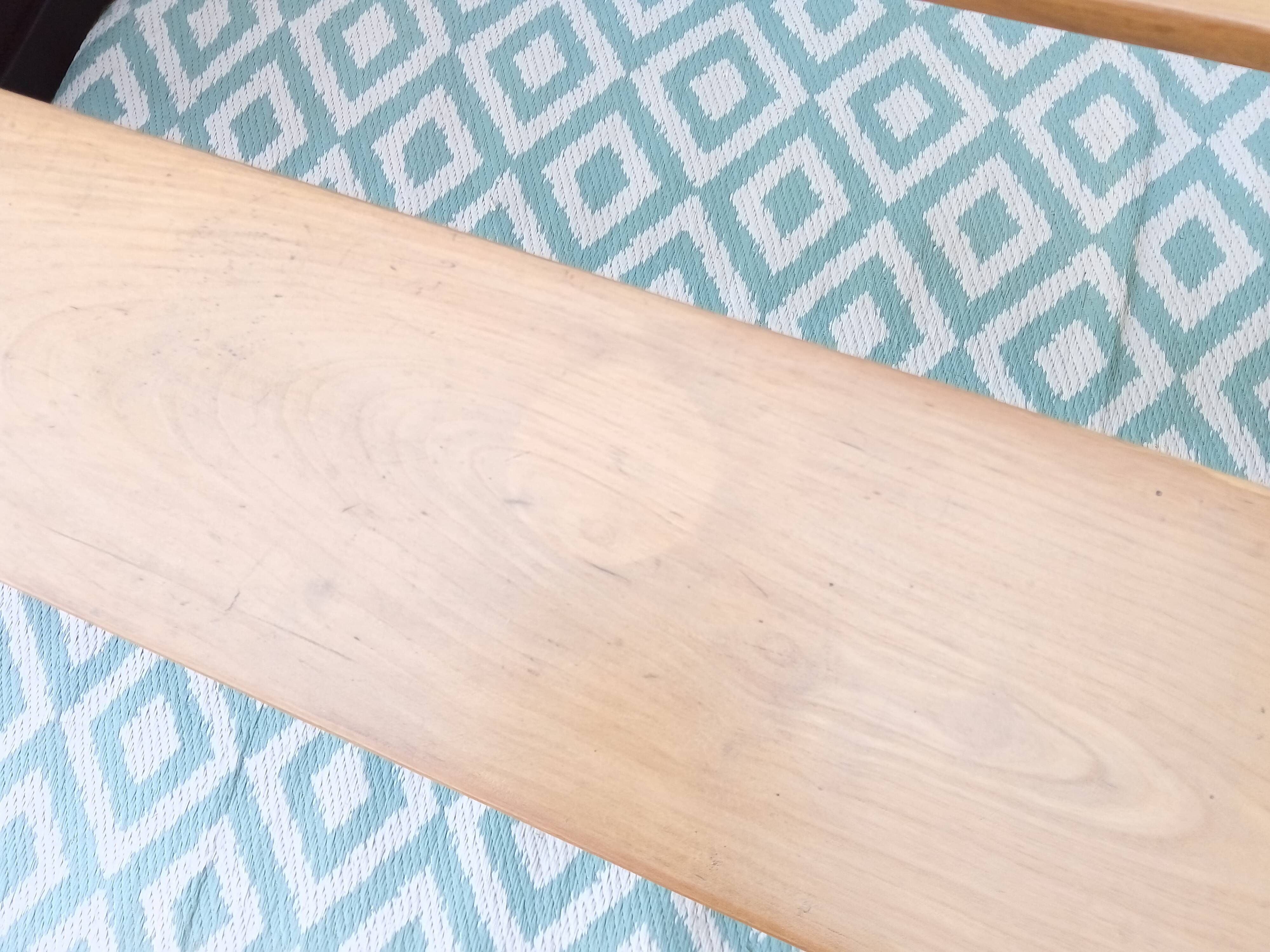 Pair of large wooden benches