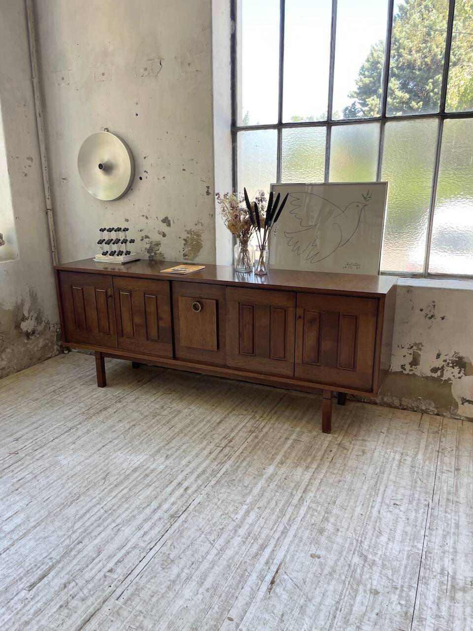 1950s modernist oak sideboard