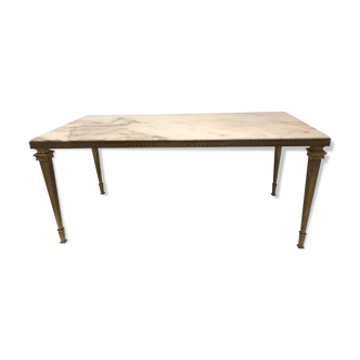 Table basse en marbre onyx  années 50-60