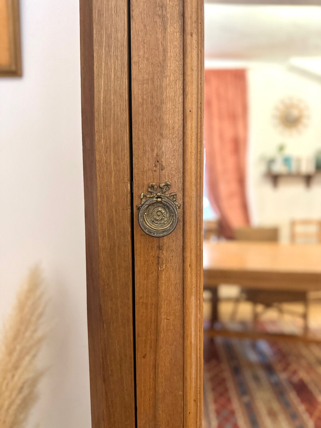 Walnut Bonnetière wardrobe