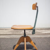 Wood and metal office chair