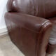 Small leather sofa, 2 seats, vintage.