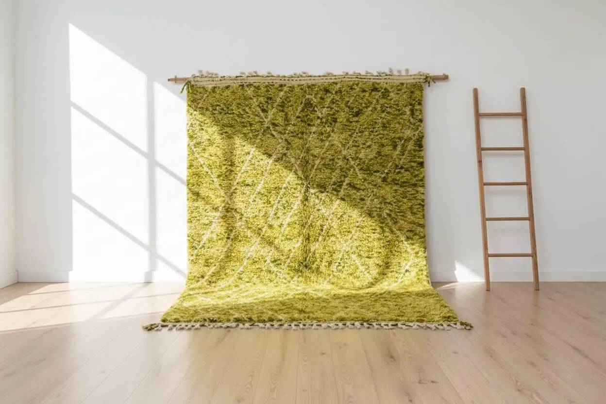 Berber rug natural wool Morocco 2.5 x 1.5 m