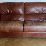 Sofa 2 armchairs vintage leather