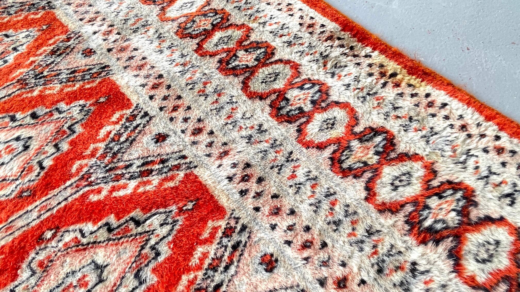 Vintage Red-Orange Persian Rug 172cm x 126cm