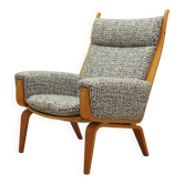 Fauteuil lounge, design danois, années 1960, designer : Hans J. Wegner, fabricant :