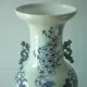 Large Chinese baluster vase in porcelain with bird and flower decoration.