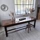 Table de ferme campagne noyer massif XL 250cm