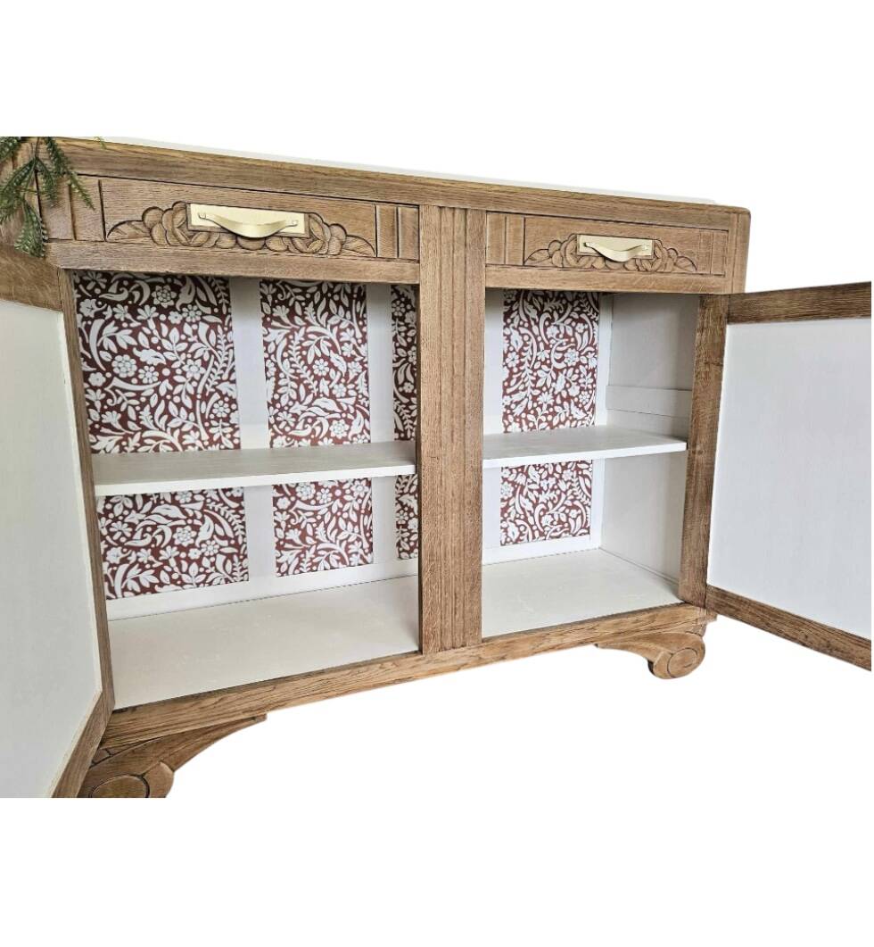 Parisian Art Deco oak sideboard