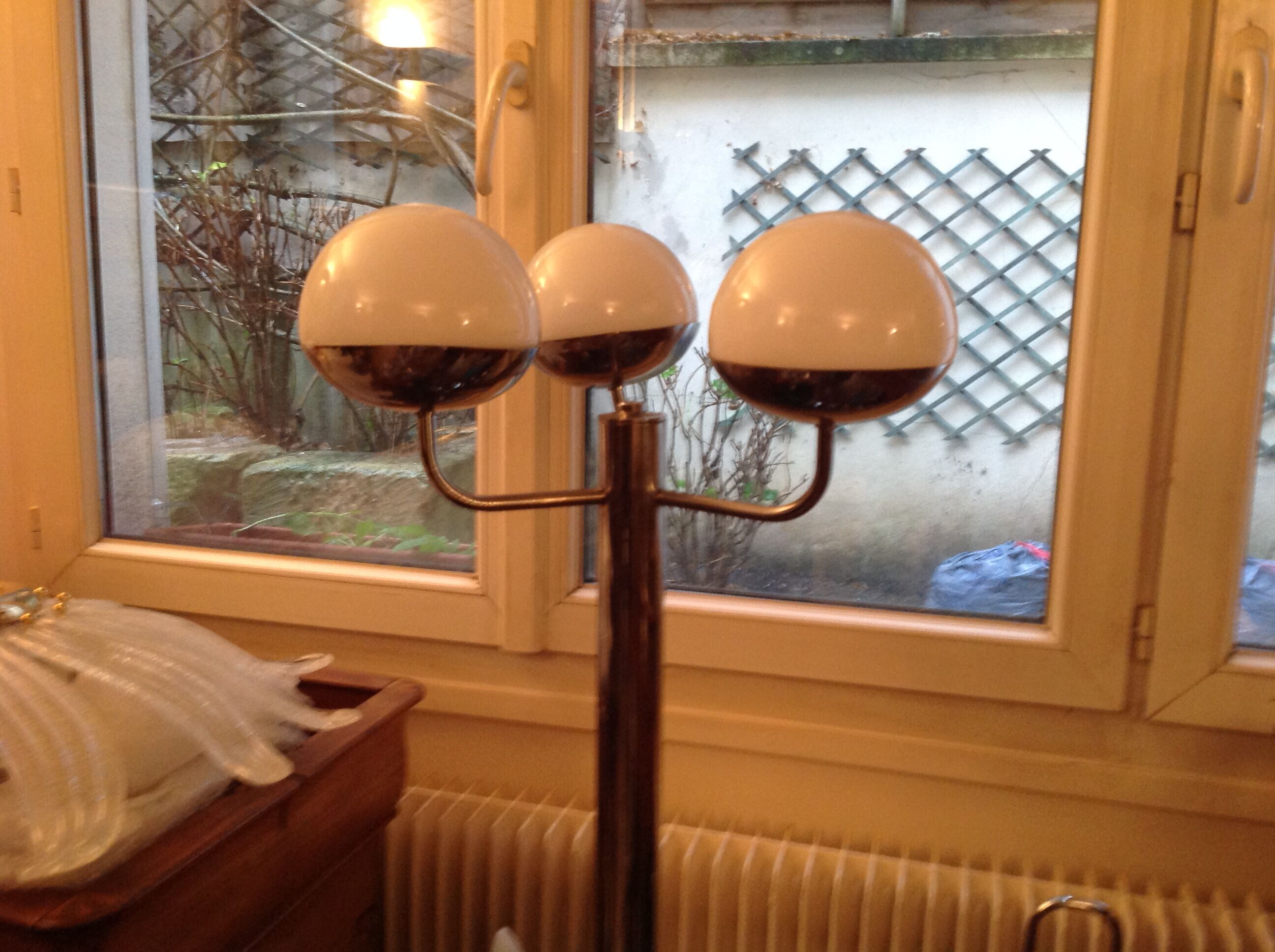 Vintage chrome floor lamp, 70s