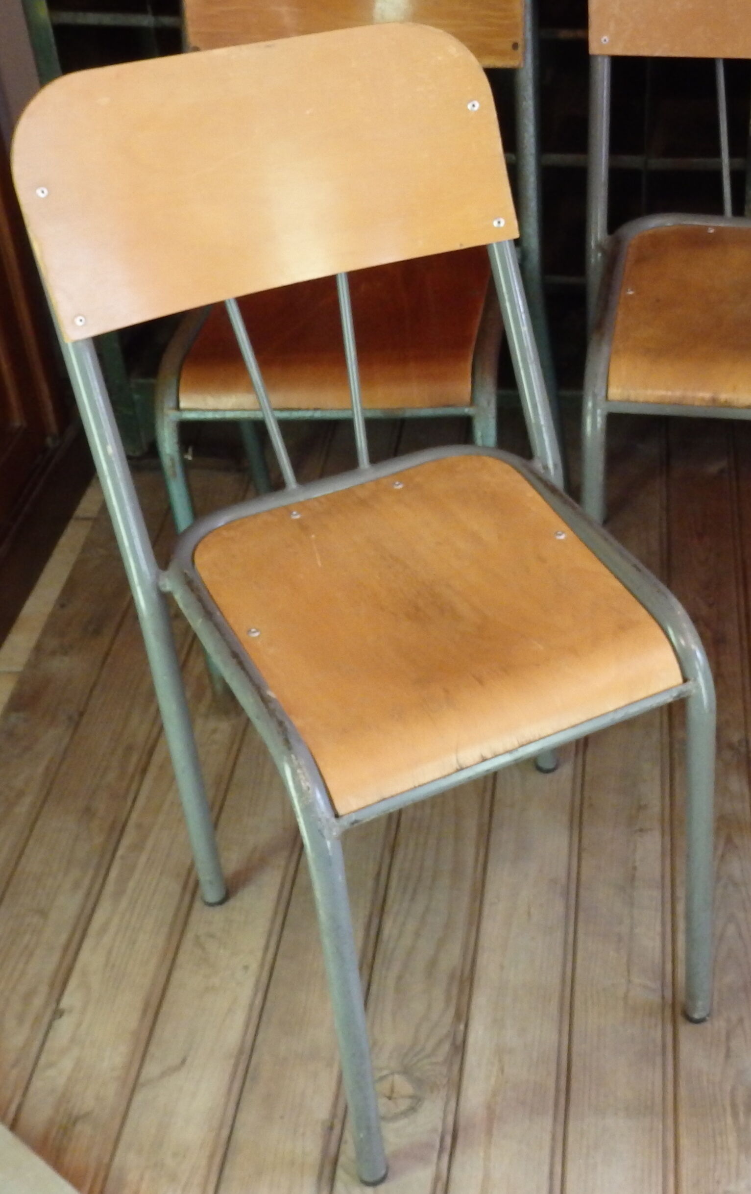School chair / school chair 1960 with bars