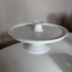 Louis Philippe 19th century mounted cake plate in white earthenware