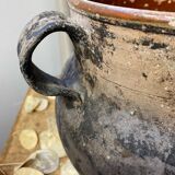 Antique terracotta pot with handles Vallauris