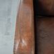 Characterful set of two vintage sheepskin armchairs with beautiful colours