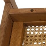 Vintage chair in webbing and pinewood from the 70s minimalist design