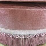 Powdered pink velvet toad chair