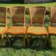 4 caned chairs in cherry wood – Louis XV style