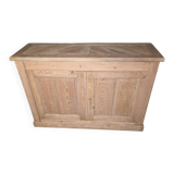 19th-century buffet in solid fir with a chevron top (shallow)