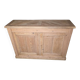 19th-century buffet in solid fir with a chevron top (shallow)